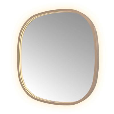 Spiegel Hotbath &MORE 60x60 cm LED-Verlichting Spiegelverwarming Deens Ovaal Geborsteld Koper PVD Spiegel Hotbath &MORE 60x60 cm LED-Verlichting Spiegelverwarming Deens Ovaal Geborsteld Koper PVD