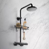 Metaltex Doucherek 29x11x9 cm Mat Zwart - thumbnail