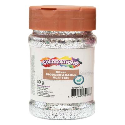 Colorations - biologisch afbreekbare glitter zilver - 50g