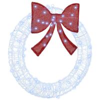 Krans met LED -striplichten Koudwit 75 cm Acryl - thumbnail