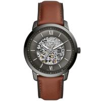 Fossil ME3161 Horloge Neutra Automatic staal-leder smoke-grijs-bruin 44 mm - thumbnail