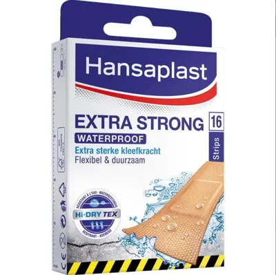 Hansaplast Extra strong waterproof 16 Stuks