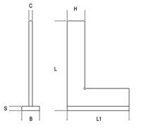 Beta Standaard winkelhaak met aanslag vervaardigd uit genormaliseerd geslepen staal 1668A 300 - 016680130 - thumbnail