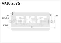 Aandrijfas VKJC2596 - thumbnail