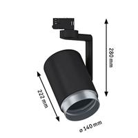 Paulmann ProRail3 Spot Asthene max20W E27 Sw 95414 Systeemlamp (basis) ProRail3 E27 Zwart - thumbnail