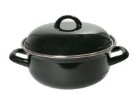 Cookinglife Emaille Braadpan Cooking Zwart - ø 22 cm / 2 Liter - thumbnail