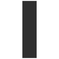 Kledingkast 80x50x200 cm bewerkt hout zwart - thumbnail