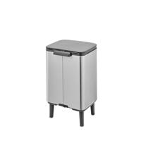 Brabantia Bo hi afvalemmer 7 liter met kunststof binnenemmer matt steel fingerprint proof - thumbnail