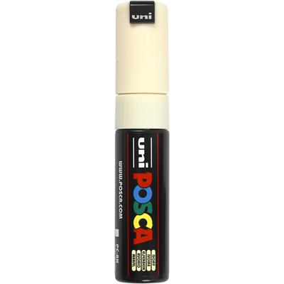 Uni Posca verfmarker 8k ivoor - beitelpunt 8mm Uni Posca verfmarker 8k ivoor - beitelpunt 8mm