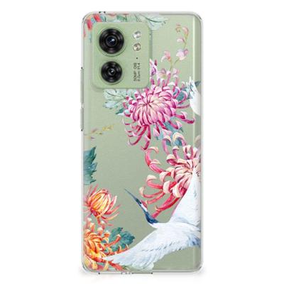 Motorola Edge 40 | TPU Hoesje | Bird Flowers