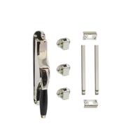 Intersteel Set pomp-espagnolet Ton Basic inclusief stangenset 2X 1250mm Nikkel/Ebbenhout - thumbnail