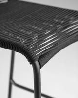 Kave Home Outdoor Barkruk 'Lambton' kleur Zwart (zithoogte 74cm) - thumbnail