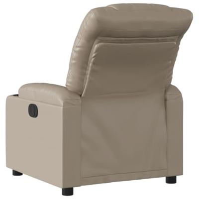 Fauteuil verstelbaar kunstleer cappuccinokleurig Fauteuil verstelbaar kunstleer cappuccinokleurig