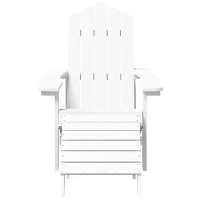 Tuinstoelen 2 st Adirondack met voetensteunen HDPE wit