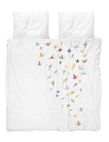 Snurk Crane Birds Flanel dekbedovertrek - thumbnail