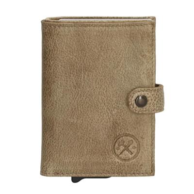 Hide & stitches paint rock safety wallet-Sand