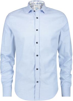 A Fish Named Fred Overhemd Blauw Oxford Print Contrast Kent Slim Fit A Fish Named Fred Overhemd Blauw Oxford Print Contrast Kent Slim Fit