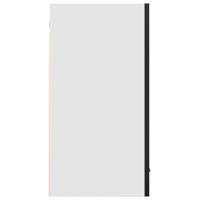 Zwarte Eiken Wandkast met Glaspaneel 80x31x60 cm van Gefabriceerd Hout - thumbnail