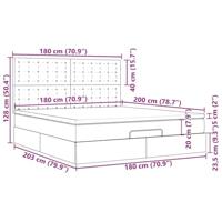 Ottoman bed met matras 180x200cm kunstleer wit - thumbnail