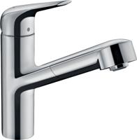 Hansgrohe Focus M42 ééngreeps keukenmengkraan 150 met uittrekbare uitloop Eco, chroom - thumbnail