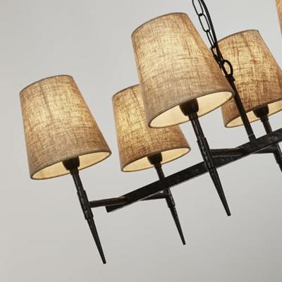 Searchlight 8-lichts hanglampGothic zwart - 30690-8BK