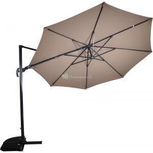 Grote Zweefparasol VirgoFlex Taupe 3,5m van Lesli Living Grote Zweefparasol VirgoFlex Taupe 3,5m van Lesli Living