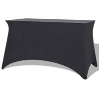 VidaXL Tafelhoes stretch antraciet 183x76x74 cm 2 st - thumbnail