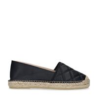 Manfield leren espadrilles zwart - thumbnail