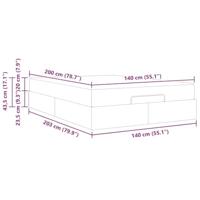 Bedframe met opslag Donkergrijs 140 x 200 cm Fluweel - thumbnail