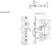 ABLOY EL362 Veiligheidspaniekdeurslot | signalering | zelfvergrendelend | SKG** | DM100mm | RC74mm | voorplaat RVS 24x235mm afgerond | DR 1+2+3+4 - - thumbnail
