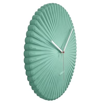 Wandklok 40 cm - Stil - Wit/Groen - Polyresin - NeXtime 'Mousse' Wandklok 40 cm - Stil - Wit/Groen - Polyresin - NeXtime 'Mousse'