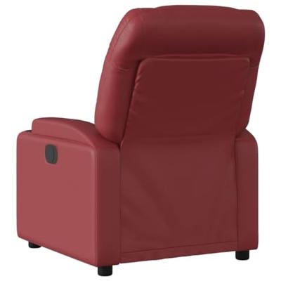 Fauteuil verstelbaar kunstleer wijnrood