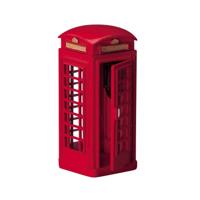 Lemax telephone booth kerstdorp accessoire 2004 - thumbnail