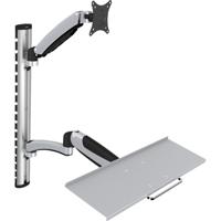 Digitus DA-90354 Monitor-wandbeugel Aantal monteerbare displays: 1 Display(s) 38,1 cm (15) - 68,6 cm (27) Zwart, Zilver In hoogte verstelbaar, - thumbnail