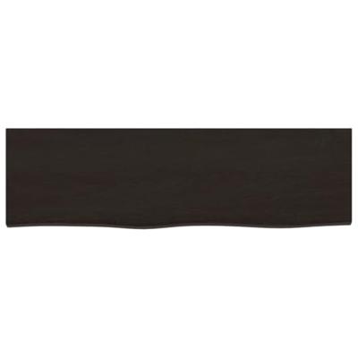 VidaXL Wastafelblad 100x30x(2-6) cm behandeld massief hout donkerbruin