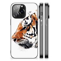 Kleurrijke Telefoonhoesje iPhone 14 Pro Max Watercolor Tiger - thumbnail