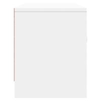 Tv-meubel 102x30x37,5 cm bewerkt hout wit - thumbnail