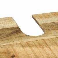 Badkamermeubelset met plank 2 pcs Bruin Massief ruw mango hout - thumbnail