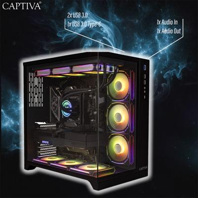 Captiva Game-PC Highend Gaming I89-037 Intel® Core™ Ultra 9 285K 64 GB RAM 2 TB SSD Nvidia GeForce RTX 5080 GDDR7 89037