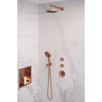 Brauer Copper Edition Thermostatische Regendoucheset Inbouw - Hoofddouche 20 cm - Rechte Wandarm - Handdouche 3 Standen - Doucheslang - Wandaansluitbocht - thumbnail