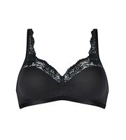 Romance Soft Bra BH zonder beugel - Zonder vulling en niet voorgevormde kanten Bh - Zwart - Wit - thumbnail