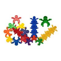 Gekleurde Bouwpoppetjes - 36st. - thumbnail