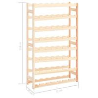 Wijnrek voor 56 flessen grenenhout - thumbnail