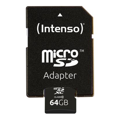 Micro SD kaart met adapter INTENSO 3413490 64 GB 64 GB Micro SD kaart met adapter INTENSO 3413490 64 GB 64 GB