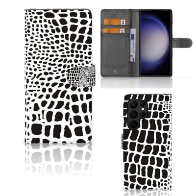 Samsung Galaxy S23 Ultra | Telefoonhoesje | Met pasjeshouder | Slangenprint