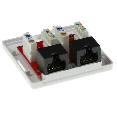 ACT FA6002 Modulair opbouwdoos unshielded 2-voudig CAT6