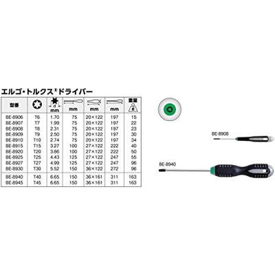 Bahco schroevendraaieraaier ergo torx t-20 | BE-8920 - thumbnail