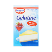 Dr. Oetker Gelatine Wit 12 Blaadjes 20 g bij Jumbo - thumbnail