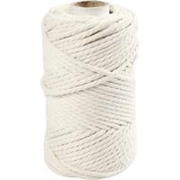 Creativ Company Macramé koord, l: 55 m, d 4 mm, off-white, 330 gr/ 1 rol - thumbnail