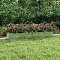 VidaXL Plantenbak verhoogd 320x40x45 cm gegalvaniseerd staal zilver - thumbnail